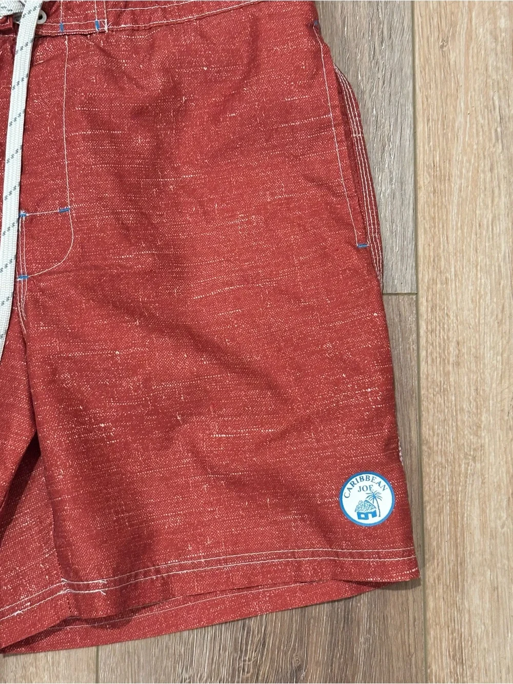 CARIBBEAN JOE Men’s SIZE LARGE Swim Trunks Drawstring Pockets Summer Outdoor Y2K